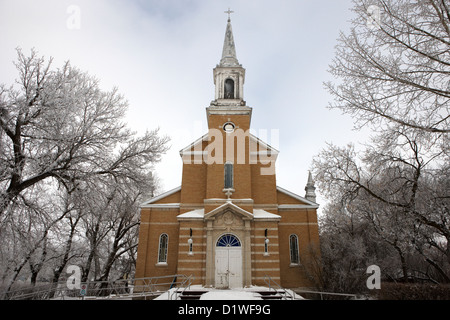 Ancienne église catholique St-joseph à oublier la Saskatchewan Canada Banque D'Images