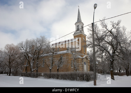 Ancienne église catholique St-joseph à oublier la Saskatchewan Canada Banque D'Images