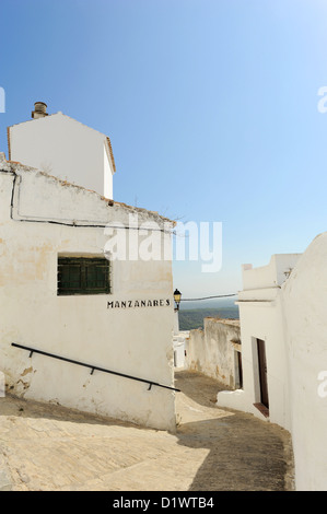 Maison Blanche à Vejer de la Frontera, Espagne Banque D'Images