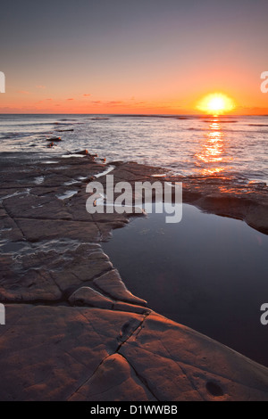 Kimmeridge Bay sur la côte jurassique du Dorset. La région est connue pour les fossiles et a été protégée par l'UNESCO. Banque D'Images