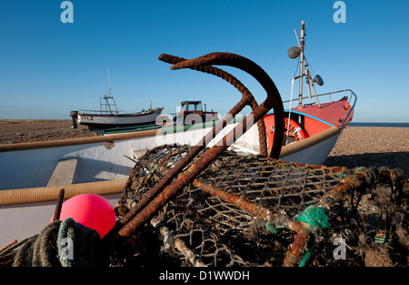 Bateaux de pêche sur le CLAJ, Norfolk, Angleterre Banque D'Images