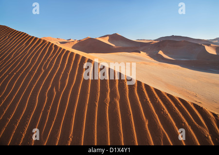 Dunes de sable de Sossusvlei en Namibie Banque D'Images