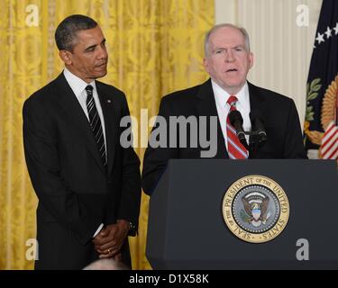 Le 7 janvier, 2013 - Washington, District of Columbia, États-Unis - 1/7/13- La Maison Blanche- Washington DC..Le Président Barack Obama nomme John Brennan pour diriger la CIA. Credit : Christy Bowe/Globe Photos/ZUMAPRESS.com/Alamy Live News Banque D'Images