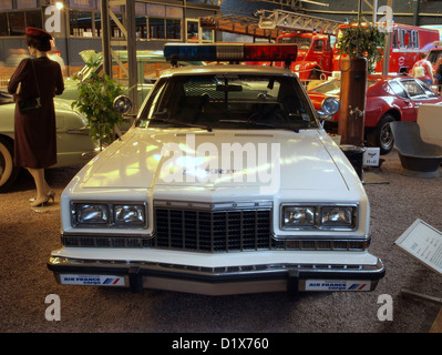 Musée Automobile Reims Champagne 1981 Dodge Diplomat voiture de police, le shérif Lafayette, Louisiane Banque D'Images