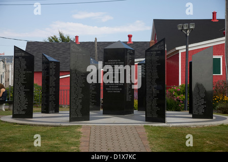 Monument aux pêcheurs dans la région de Lunebourg en Nouvelle-Écosse, Canada Banque D'Images