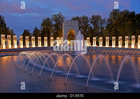 Monument commémoratif de la Seconde Guerre mondiale, Washington, DC, USA Banque D'Images