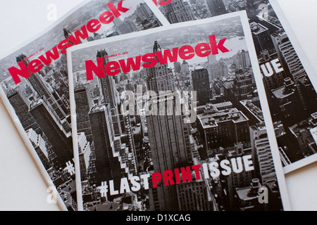 Le dernier numéro de Newsweek magazine. Banque D'Images