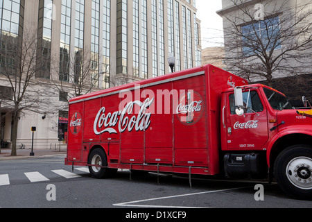 Camion de livraison Coca Cola - USA Banque D'Images