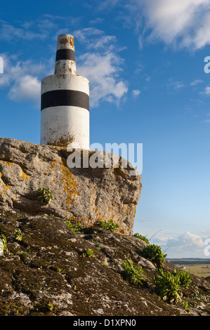 Point de triangulation dans la plaine de l'Alentejo, Portugal Banque D'Images