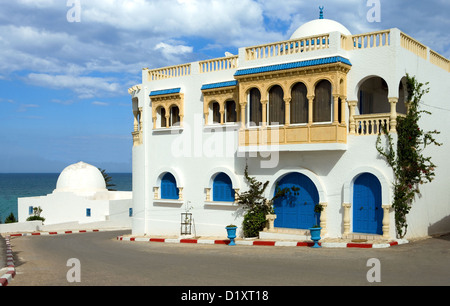 La Tunisie, une maison de l'Hergla petit village Banque D'Images