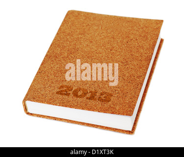 Livre journal isolé sur fond blanc Banque D'Images
