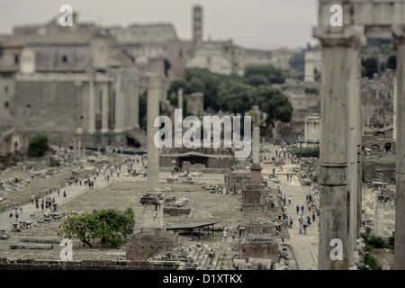Vue sur le Forum Romain, Rome, Italie Banque D'Images