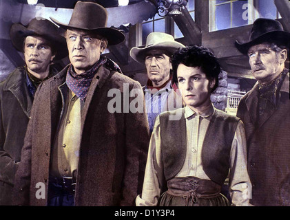 Wenn Frauen Hassen Johnny Guitar ?, Ward Bond, Mercedes McCambridge, ?, ? McIvers (Ward Bond,2vl) und die Rancherin Emma Banque D'Images