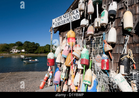 Cape Neddick Lobster Pound, anciennement appelé Russel's Homards, entre York et Ogunquit, Maine, USA. Banque D'Images