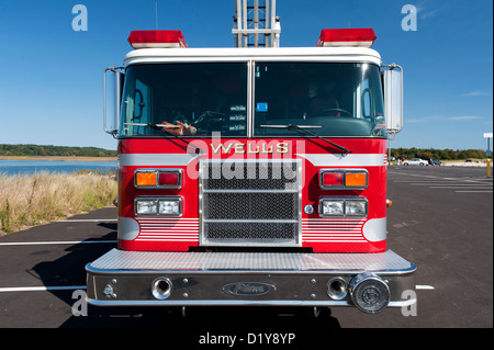 Avant de percer un camion d'incendie. Banque D'Images