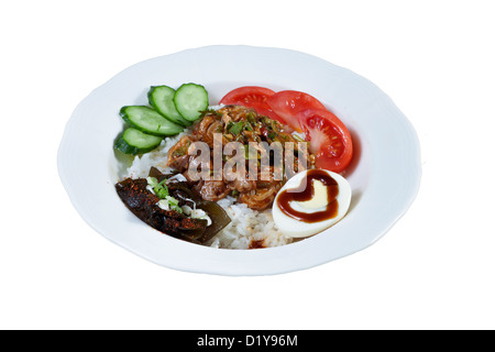 Taiwan célèbre food - intestin de porc fines nouilles Banque D'Images