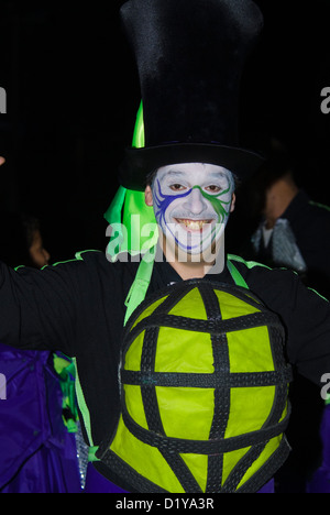 La scène Murguista uruguayenne pendant le Carnaval de Montevideo, Uruguay, en février 2007 Banque D'Images