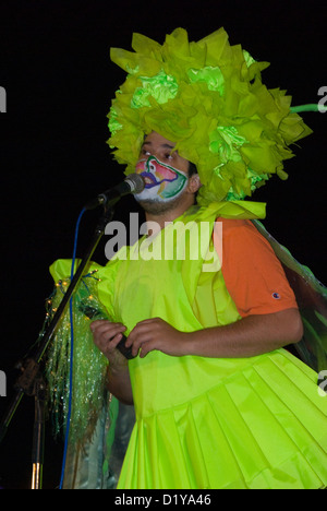 La scène Murguista uruguayenne pendant le Carnaval de Montevideo, Uruguay, en février 2007 Banque D'Images