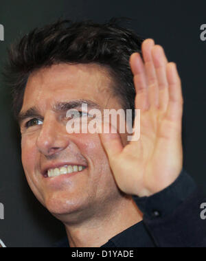 9 janvier 2013 - Tokyo, Japon - L'acteur américain TOM CRUISE participe à une conférence de presse pour promouvoir son film "Jack Reacher". (Crédit Image : Crédit : Junko Kimura/Jana Press/ZUMAPRESS.com/Alamy Live News) Banque D'Images