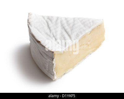 Le camembert sur fond blanc Banque D'Images