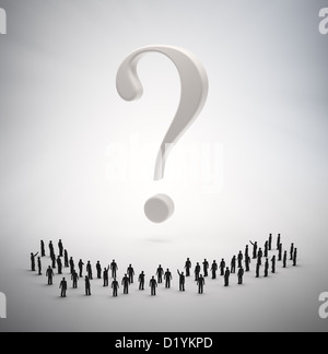 De minuscules et ils tentent de résoudre un problème Banque D'Images