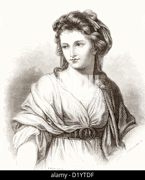 Maria Anna Katharina Angelika ou Angelica Kauffman, 1741 -1807. Swiss-Austrian artiste néoclassique. Banque D'Images