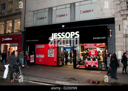 Londres, Royaume-Uni. 9 janvier 2013. Jessops photographie magasin sur Oxford Street. Credit : Pete Maclaine / Alamy Live News Banque D'Images