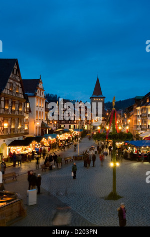 Marché de Noël, Gengenbach, Forêt Noire, Bade-Wurtemberg, Allemagne Banque D'Images