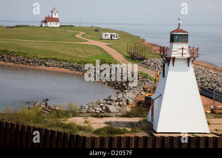 Lighhouses au parc provincial de Wood Islands on Prince Edward Island, Canada Banque D'Images