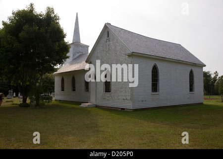 L'église du village historique d'Orwell en Prince Edward Island, Canada Banque D'Images