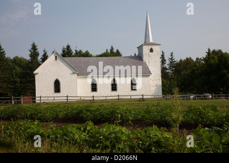 L'église du village historique d'Orwell en Prince Edward Island, Canada Banque D'Images