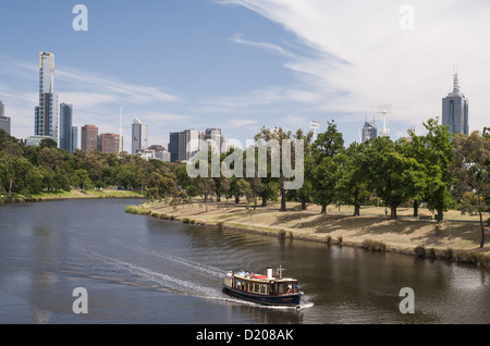 Excursion croisière sur la rivière Yarra, Melbourne Banque D'Images