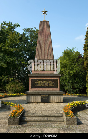 Strausberg, en Allemagne, à New Zittau Mémorial soviétique road Banque D'Images