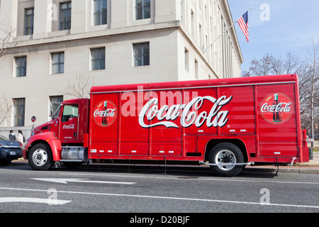 Camion de livraison Coca-Cola - USA Banque D'Images