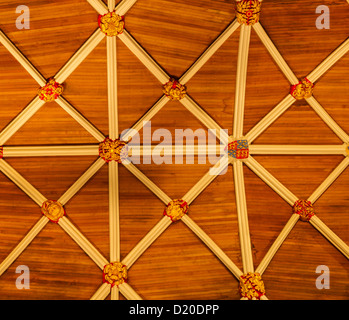 Détail du plafond au-dessus de la fenêtre de cinq Sœurs inYork Minster York, Angleterre, Royaume-Uni Banque D'Images