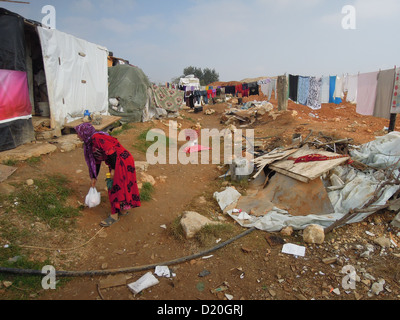 Lave-jour dans le camp dans le sud du Liban Banque D'Images