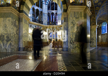 Cathédrale d'Aix, Site du patrimoine mondial de l'UNESCO, Aix-la-Chapelle, Rhénanie du Nord-Westphalie, Allemagne Banque D'Images