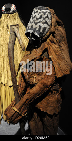 Les masques de cérémonie Piaroa. Le Venezuela. Musée ethnographique. Budapest. La Hongrie. Banque D'Images