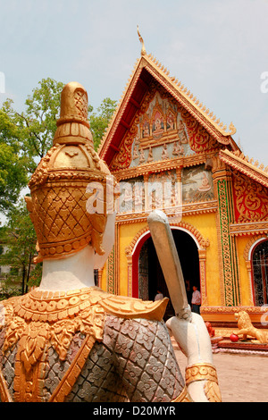Wat Si Muang, Vientiane, Laos, Indochine. Banque D'Images