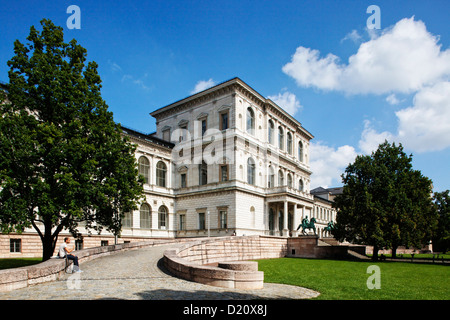 Avis de l'académie des arts, Akademiestrasse, Maxvorstadt, Munich, Haute-Bavière, Bavaria, Germany, Europe Banque D'Images