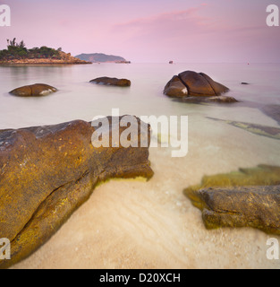 L'humeur du matin sur le brin de Haad Khom, l'île de Koh Phangan, Thaïlande Banque D'Images