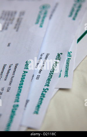 HMRC - Gouvernement du Royaume-Uni - auto-évaluation de l'impôt déclaration lettre Banque D'Images