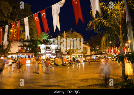 Kas dans la nuit, sortir, côte lycienne, Lycie, Mer Méditerranée, Turquie, Asie Banque D'Images