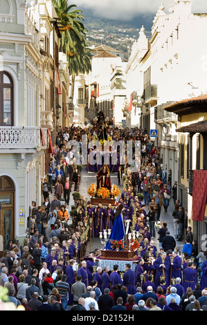 Procession de Pâques, Semana Santa, La Orotava, Tenerife, Canaries, Espagne, Europe Banque D'Images