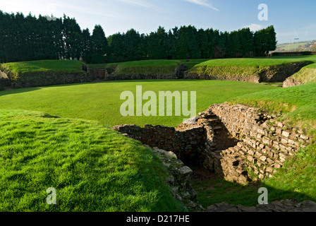 Amphithéâtre romain de caerleon Newport Gwent au Pays de Galles du sud Banque D'Images