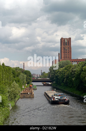 Berlin, Allemagne, les polonais sur le canal de Teltow Navigare Banque D'Images