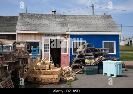 Cabanes de pêcheurs dans la région de Rustico, Prince Edward Island Banque D'Images