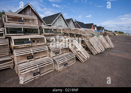 Cabanes de pêcheurs dans la région de Rustico, Prince Edward Island Banque D'Images