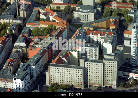 Berlin, Allemagne, avec la vue sur la ville Volksbuehne am Rosa-Luxemburg-Platz Banque D'Images