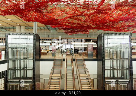 Terminal 1, aéroport de Berlin Brandebourg, Willy Brandt, BER Schoenefeld Airport, Berlin, Allemagne Banque D'Images
